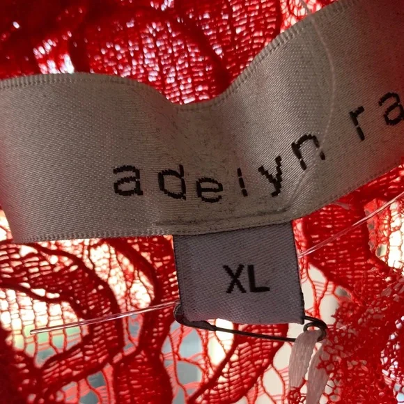 Adelyn Rae Red Lace Ruffle Mini Dress - Picture 4 of 8